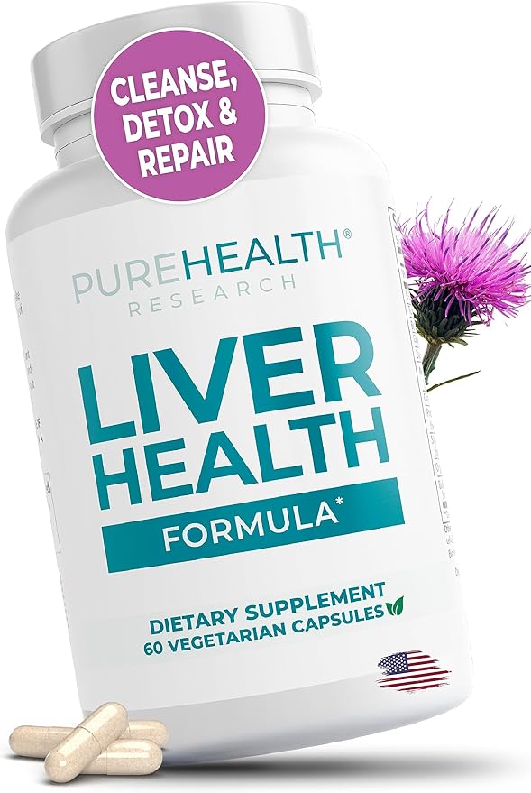 Liver Health – Liver Cleanse Detox & Repair with Artichoke Extract, Milk Thistle, Dandelion Root, Turmeric, Berberine to Healthy Liver Renew with 11 Natural Nutrients, 30 Days Supply