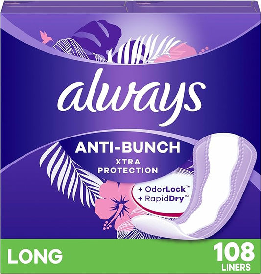 Always Anti-Bunch Xtra Protection Daily Liners 108 Count