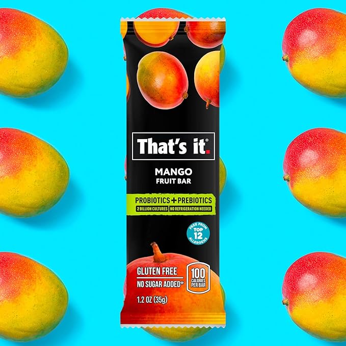 That's it. Probiotic Fruit Bar Variety 100 Calories 2-3 Ingredients, (12 Count)