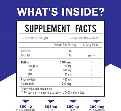 Dr. JOEL'S MOM NUTRIX Antarctic Krill 3000 mg 150 Softgels