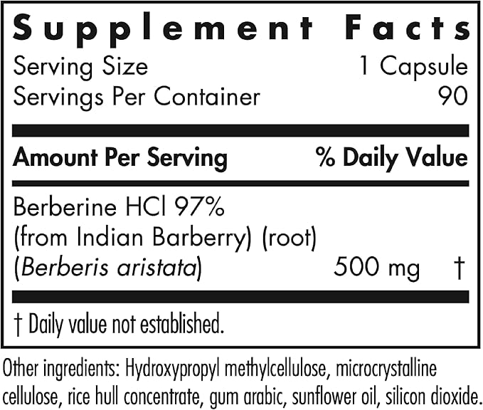 Allergy Research Group Berberine 500mg Supplement 90 Count