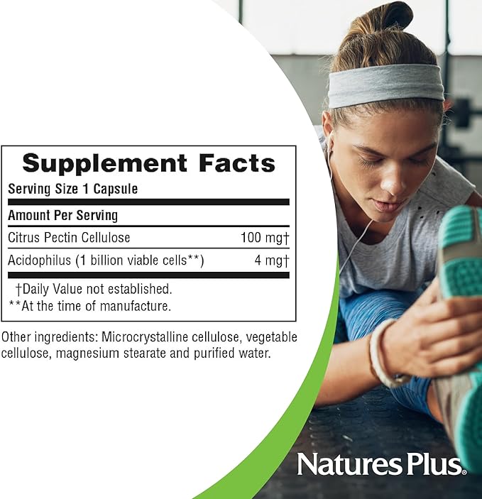 Natures Plus Acidophilus with Pectin 90 Capsules 1 Billion 90 Servings