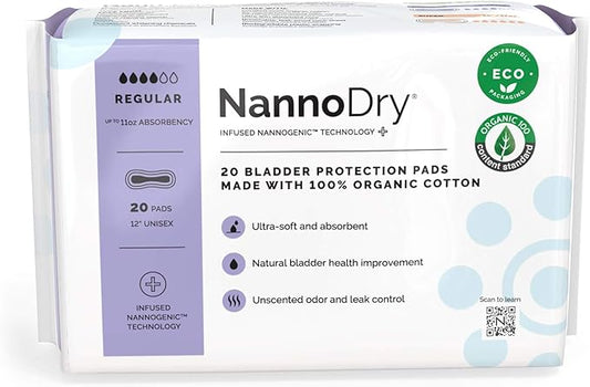Natural Incontinence Pads (20 Count 1) - 12" Long