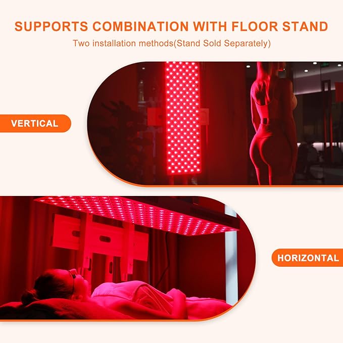 Red Light Therapy, Full Body Red 660nm 850nm 850nm with 480 Dual 800W (Stand