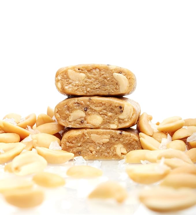 Raw Rev Vegan High-Protein Bars, Crunchy Peanut Butter & Sea Salt, 12g Plant Protein, 12g Fiber, 1.6 Oz, 12 Count (Pack of 1)