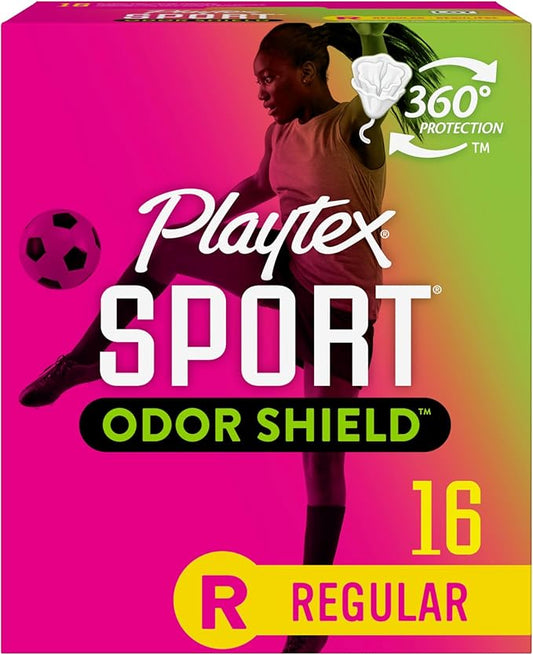 Playtex Sport Odor Shield Tampons, Regular 16ct