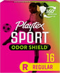 Playtex Sport Odor Shield Tampons, Regular 16ct