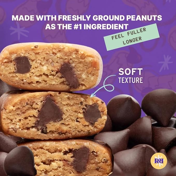 Peanut Butter Dark Chocolate & Sea Salt "New and Improved Glo" Vegan Protein Bars, 12g of Plant-Based Protein with Only 3g of Sugar, Pack of 12
