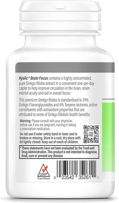 Kyolic Specialty Series, Brain Focus, Mental 60 Caplets