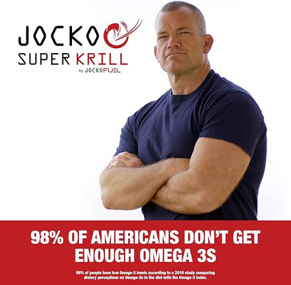Jocko Fuel Antarctic Krill Oil Omega 3 Fatty 1000mg Softgels (60 Softgels)