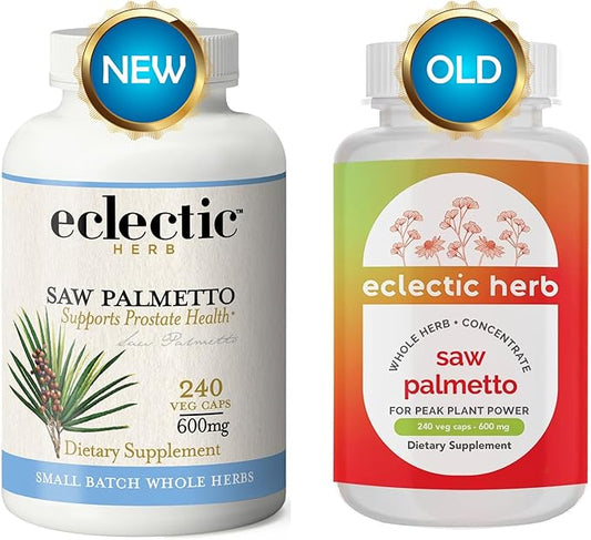 ECLECTIC INSTITUTE Fresh Freeze-Dried Saw Palmetto - 600 mg - 240 Vegetarian Capsules