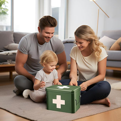 Flexzion First Aid Box Organizer, Empty 8.5 Inch