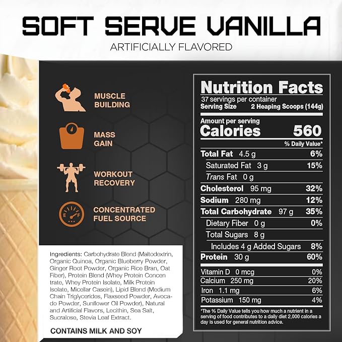 Rival Nutrition Clean Gainer - Creamy Vanilla 12lb