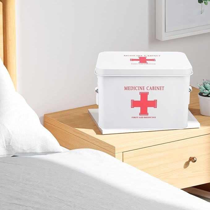 Flexzion First Aid Box Organizer, Empty 8.5 Inch
