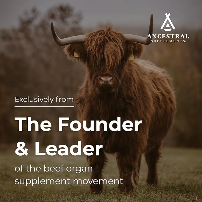 Ancestral Supplements Grass Fed Beef Organ 180 Capsules