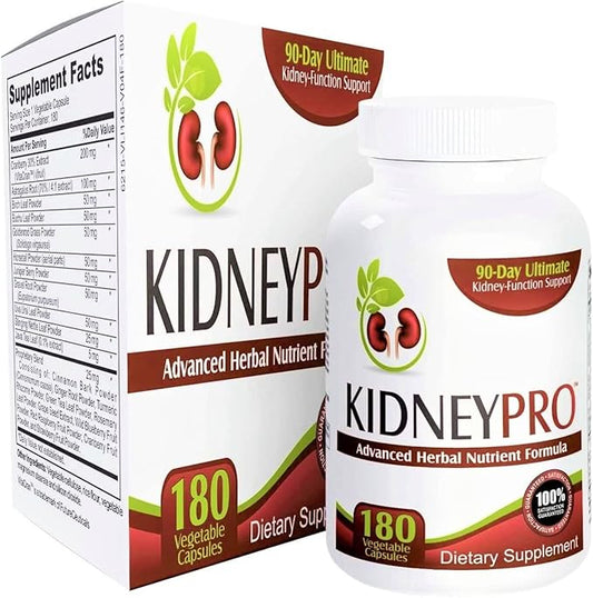 Kidney-Pro (3-Month Supply) with 21 Kidney 1 Formula 180 Veggie