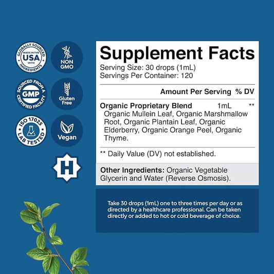 USDA Organic Mullein Leaf Drops
