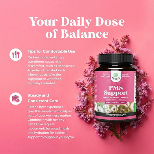 PMS Support Supplement for Women – Menstrual Hormone Balance for Women with DIM, Chasteberry, Black Cohosh & Ashwagandha - for Period Cramps Relief, Menopause Bloating, Mood Swing – 120 Capsules