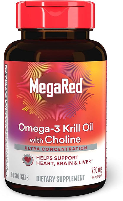 MegaRed Krill Oil 750mg Omega 3 1 Dr 80 Softgels (1)