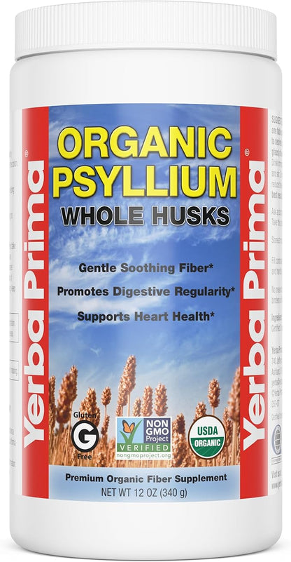 Yerba Prima Organic Psyllium Whole Husks 12 oz