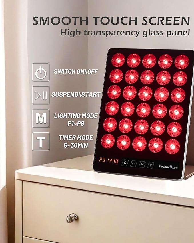 Red Light Therapy for Face,Red Light 660nm&Near Infrared 850nm Red