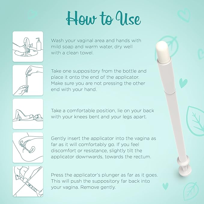 VeeFresh - VeeCleanse Boric Acid Vaginal Suppositories + Suppository Applicator - Vaginal pH Balance Suppositories - Vaginal Odor Control - Feel Fresh, Feminine and Confident