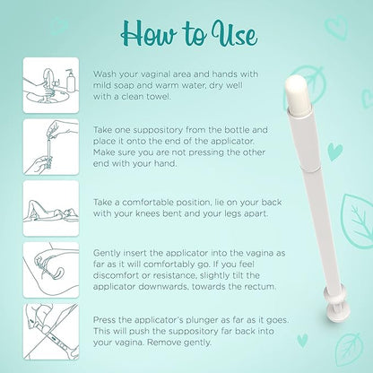 VeeFresh - VeeCleanse Boric Acid Vaginal Suppositories + Suppository Applicator - Vaginal pH Balance Suppositories - Vaginal Odor Control - Feel Fresh, Feminine and Confident