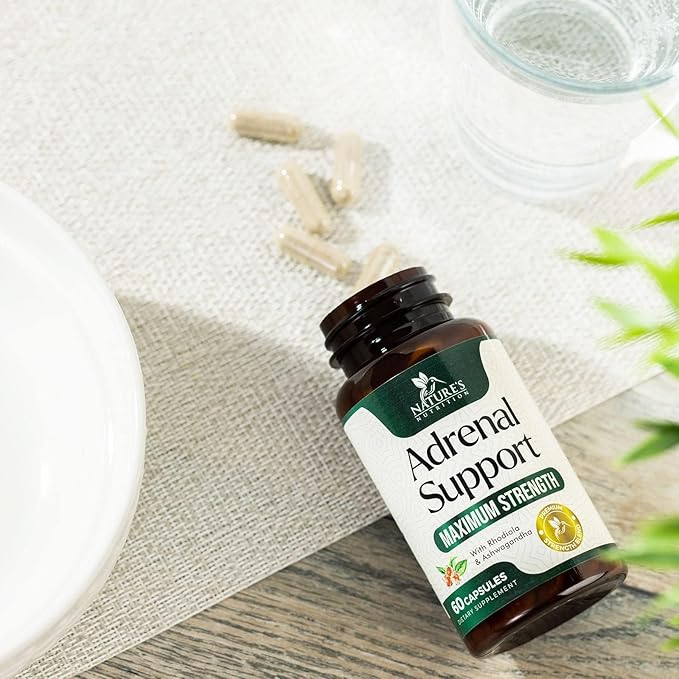 Adrenal Support Supplements & Cortisol Manager 10 Herbs 60 Capsules