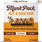 Munk Pack Keto Snack Bars, Peanut Butter Dark Chocolate - Low Carb Nut Bar with 5g Protein, 1g Sugar with Allulose - Gluten Free & Low Glycemic - 12 Count