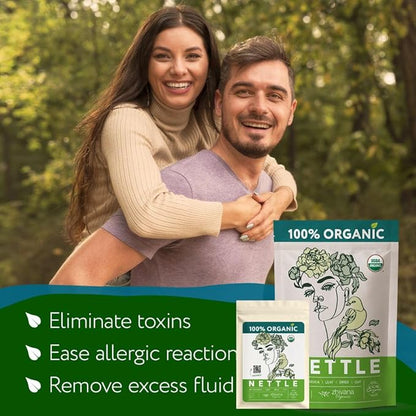 Super Value Pack 5 LB - Organic Stinging Nettle Leaf Tea - Allergy Relief, Blood Circulation, Fluid Balance - Support Joints, Hair, Skin