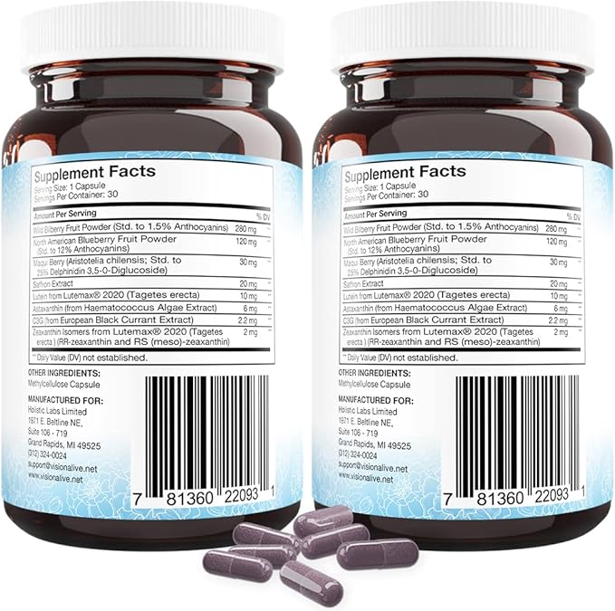 Vision Alive Max with 8 Natural 2020, Bilberries, c3g from (30 Count 2))