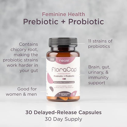 Vaginal Probiotics for Women - 30 Oral Capsules - Heale Doctor Formulated Probiotics for Feminine Health, pH, Urinary Tract & Healthy Vaginal Flora - Reduce Odor, Itching, & Discomfort