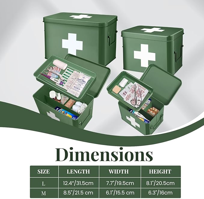 Flexzion First Aid Box Organizer, Empty 8.5 Inch
