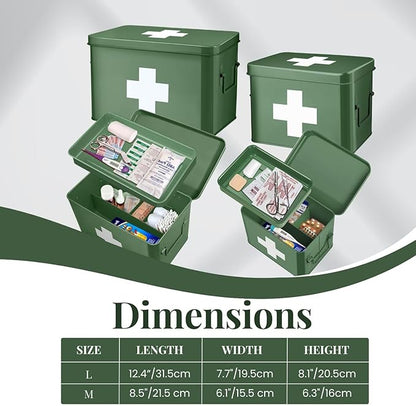Flexzion First Aid Box Organizer, Empty 8.5 Inch