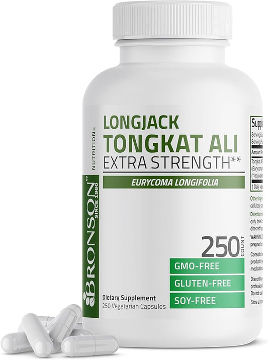 Bronson Longjack Tongkat Ali Extra Strength, 250 Vegetarian