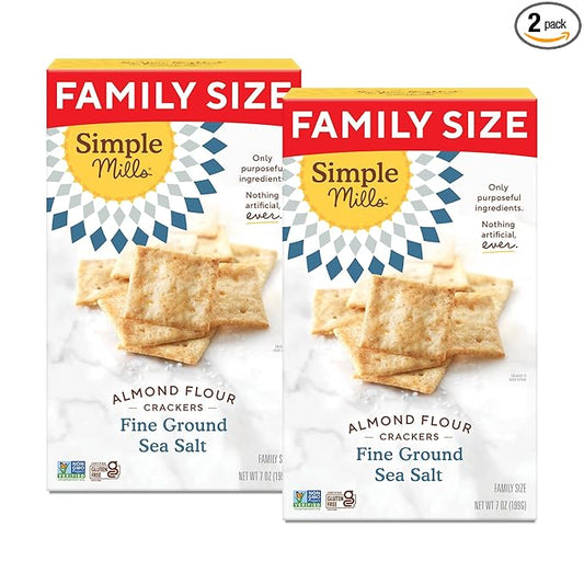 Simple Mills Almond Flour Crackers, Family 7 Ounce 2)