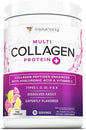 Multi Collagen Peptides Powder for Women and Men - Instant Dissolving Grass Fed Hydrolyzed Collagen Powder Drink Mix for Beautiful Hair Skin and Nails with Hyaluronic Acid and Vitamin C