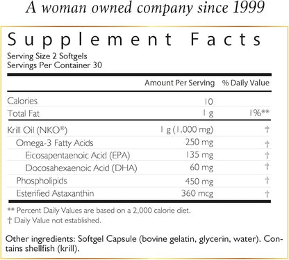 Coco March Pure Antarctic Krill Oil 1000 mg Omega-3 EPA,