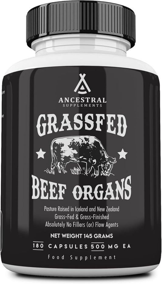 Ancestral Supplements Grass Fed Beef Organ 180 Capsules