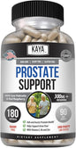 Kaya Naturals Prostate Support | Potent DHT Blocker for Hair Growth, Promote Sleep, Beta Blocker to Reduce Frequent Urination, Support Bladder Emptying & Stamina Supplement (180 Capsules)