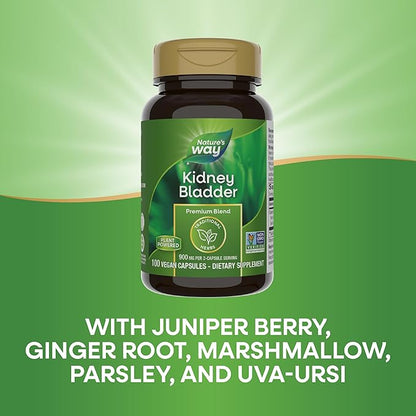 Nature's Way Kidney Bladder Premium Blend, 900 mg 2-Capsule Serving, 100 Capsules