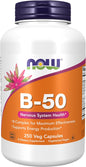 NOW Supplements, Vitamin B-50 mg, Energy 250 Veg