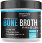Intentionally Bare Bone Broth Collagen Peptides Powder Unflavored - Dairy Free Collagen Peptide Powder Type 1 & 3 - Pasture Raised & Grass Fed Collagen Protein Powder for Gut & Joints - 20 Servings