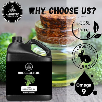 Naturevibe Botanicals Broccoli Oil 32 Ounces 100% Pure