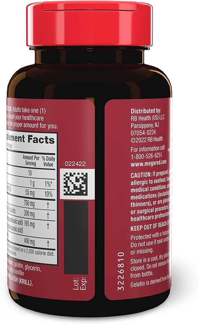 MegaRed Krill Oil 750mg Omega 3 1 Dr 80 Softgels (1)