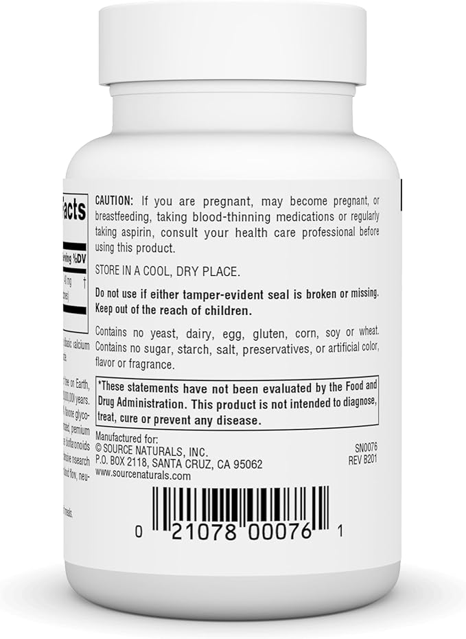 Source Naturals Ginkgo-24 40 mg, 120 Tablets