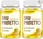 Saw Palmetto for Women - DHT Blocker Hair Growth Supplement - 500mg Potent Saw Palmetto Gummies for Hair, Skin, Nails, Urinary Wellness - Mango-Pineapple Flavor - 120 Gummies
