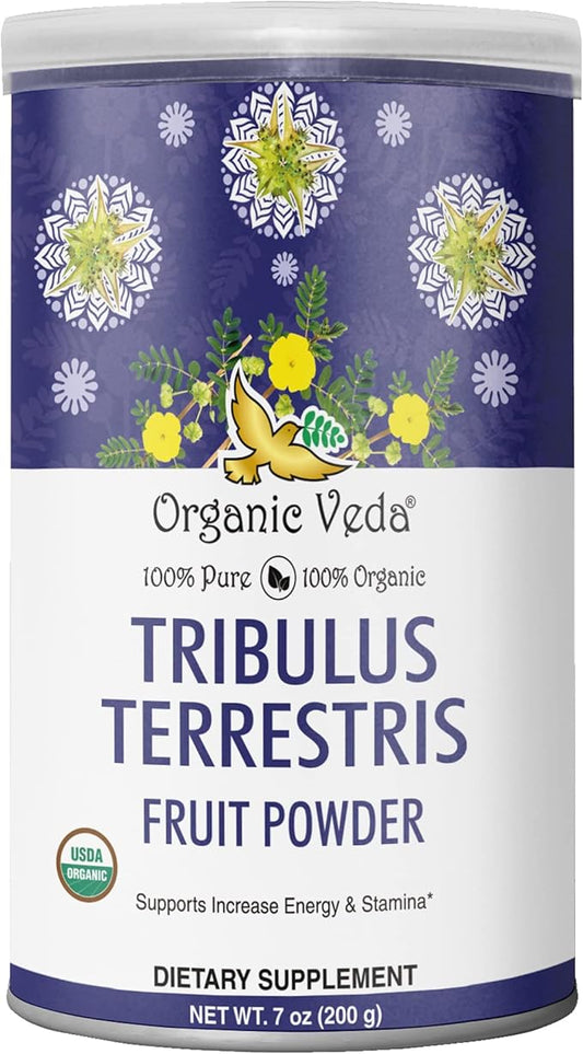 Organic Veda Tribulus Terrestris Powder 100% Pure 7oz