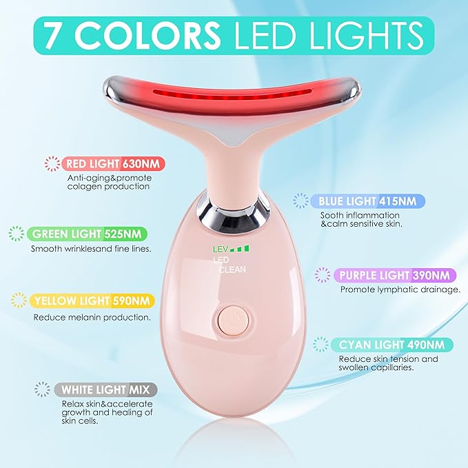 Facial Massager for Face and Neck, 7 Color,