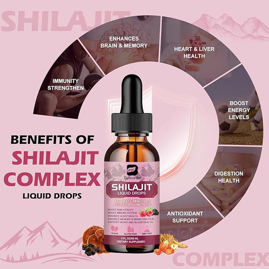 Shilajit Resin Liquid Drops 85+ Trace 2 FL